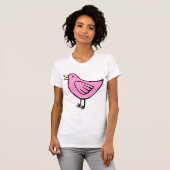 T-shirt Petit Oiseau - Rose (Devant entier)