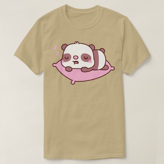 T-shirt Petit Ours De Panda Dormant (Design devant)
