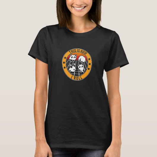 T-shirt Petit Ours Panda C'est Comme Ça Que Je Roule 2 (Devant)