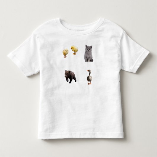 T-Shirt Petit Ours Toddler, mignons amis animaux (Devant)