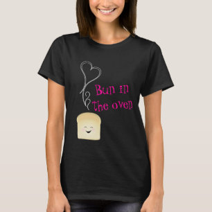 T-shirt Petit pain dans la chemise de maternité de rose d