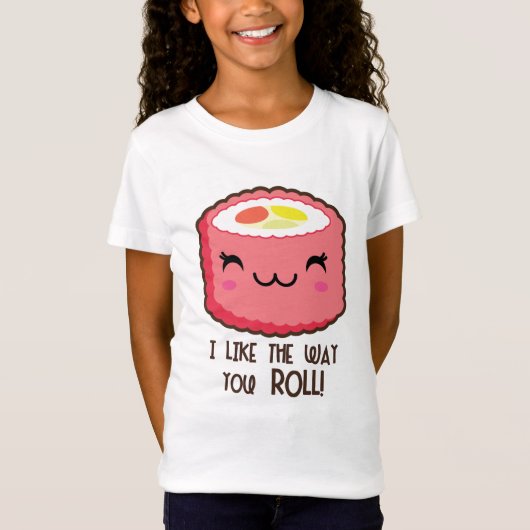 T-Shirt Petit pain de sushi mignon Emoji (Devant)