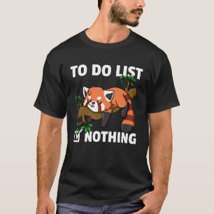 T-shirt Petit Panda Roux Ours Mignon Ours Paresseux Chat