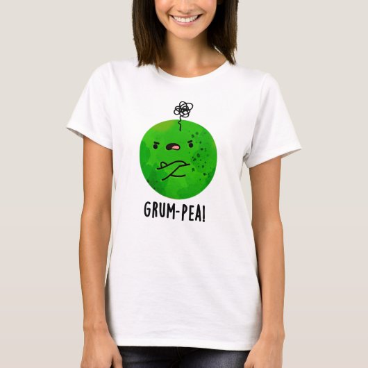 T-shirt Petit pois de gomme amusant Veggie Pun (Devant)