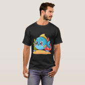 T-shirt Petit Poisson Bleu Adorable (Devant entier)