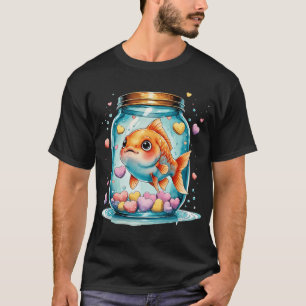 T-shirt Petit poisson rouge dans un bocal en verre Saint-V