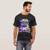 T-shirt Petit Pug Drôle et Vin (Devant entier)