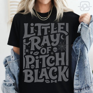 T-shirt Petit Rayon D'humour Noir Pitch Black Halloween