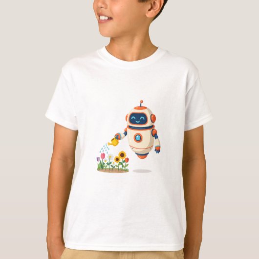 T-shirt Petit robot jardinier (Devant)
