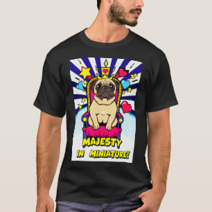 T-shirt Petit roi pug dans le style de l'art pop