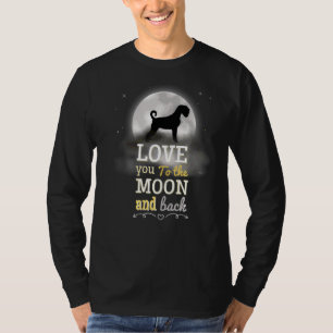 T-shirt Petit Schnauzer Chien Aimer À La Lune
