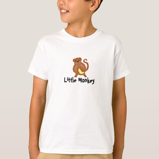 T-shirt Petit singe avec une banane (Devant)