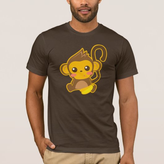 T-shirt Petit singe mignon (Devant)
