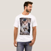 T-shirt Petit Singe mignon - Conception joueuse et adorabl (Devant entier)