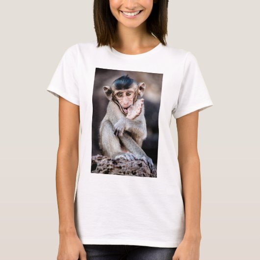 T-shirt Petit Singe mignon - Conception joueuse et adorabl (Devant)