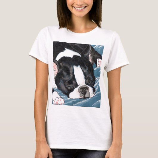 T-shirt Petit somme de Boston Terrier (Devant)