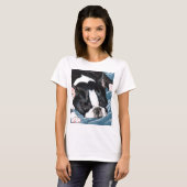 T-shirt Petit somme de Boston Terrier (Devant entier)