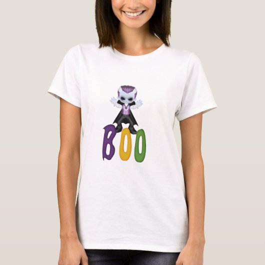 T-shirt Petit Vampire Boo Halloween (Devant)