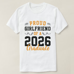 T-shirt Petite amie fière d'un parti de remise de diplôme