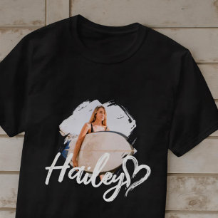 T-shirt Petite amie Grunge Simple Moderne Cœur Cool Photo