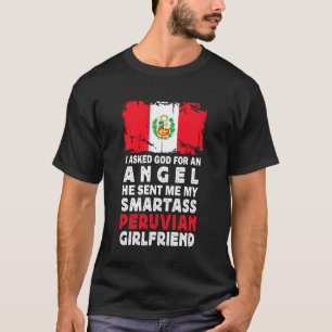 T-shirt Petite amie péruvienne drôle et prétentieuse Drape