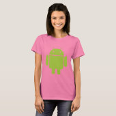 T-shirt Petite Android Dames Vertes (Devant entier)
