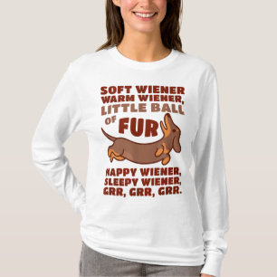 T-shirt Petite Boule De Fourrure Doux Warm Wiener Chien Cu