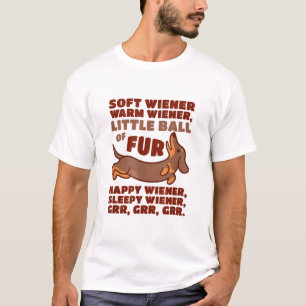 T-shirt Petite Boule De Fourrure Doux Warm Wiener Chien Cu