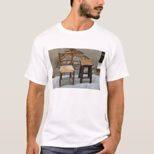 T-shirt Petite chaise et tabouret, Pienza, Italie
