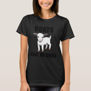 T-shirt Petite chèvre drôle souriant jolie chèvre