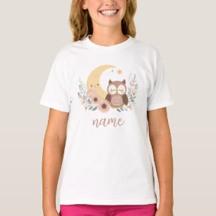 T-shirt Petite chouette avec lune