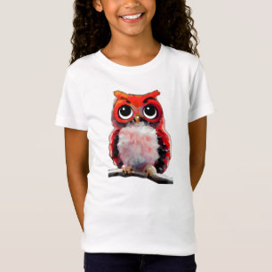 T-Shirt Petite Chouette rouge