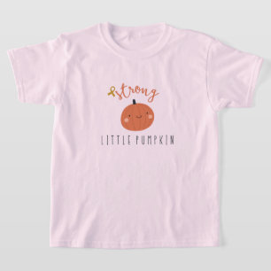 T-shirt petite citrouille forte cancer de l'enfance filles