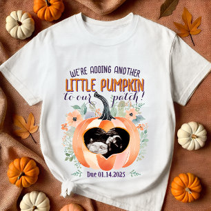 T-shirt Petite Citrouille Hiver Grossesse Révéler Ultrasou