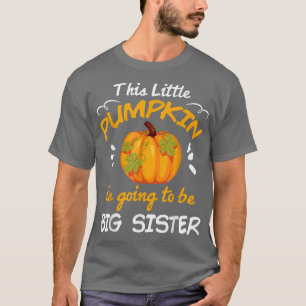 T-shirt Petite citrouille va être grande soeur Annonce de