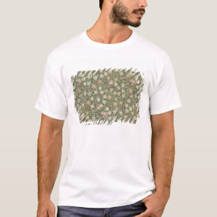 T-shirt Petite conception de papier peint de fleur rose et