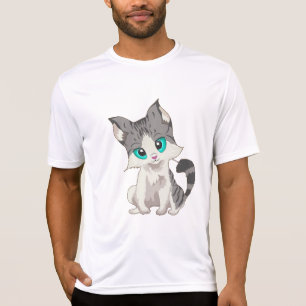 T-SHIRT PETITE CUISINE GRIS ET BEIGE AUX YEUX BLEUS