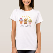 T-shirt Petite douce Couleurs vives Aquarelle Cupcakes (Devant)