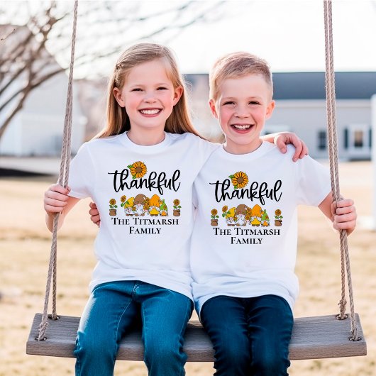 T-shirt Petite famille de tournesol