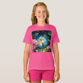 T-shirt Petite fée en vitrail avec libellule (Devant entier)