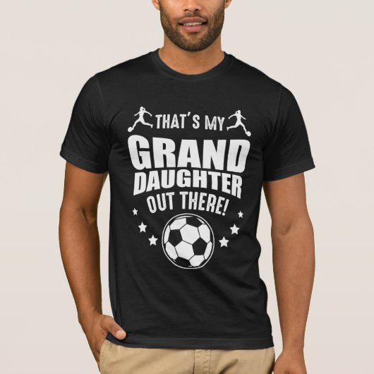 T-shirt Petite-fille de soccer Fier Grand-parents (Devant)