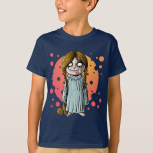 T-shirt Petite fille effrayante