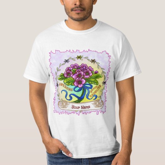 T-shirt Petite-fille géniale   (Devant)