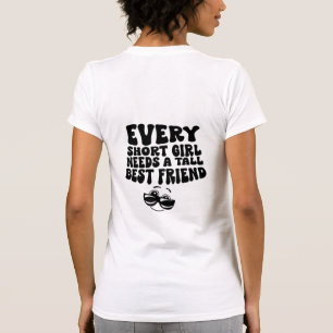 T-shirt Petite fille grand ami