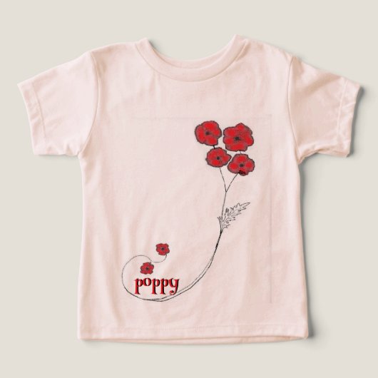 T-Shirt Petite Fille Poppy (Design Recto)