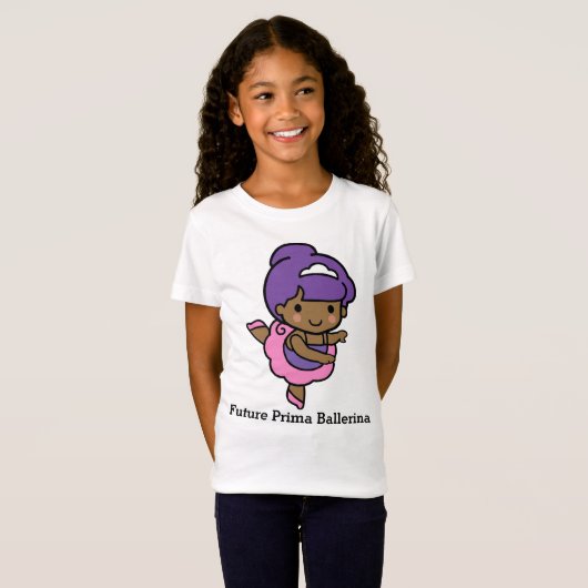 T-Shirt Petite fille Prima Ballerina (Devant entier)