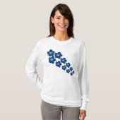 T-shirt petite fleur bleue (Devant entier)