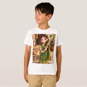 T-shirt Petite Grâce en vert (Devant entier)