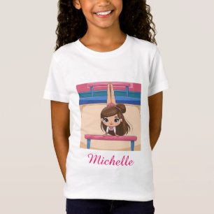T-Shirt Petite Gymnaste Personnalisée Noël Rose