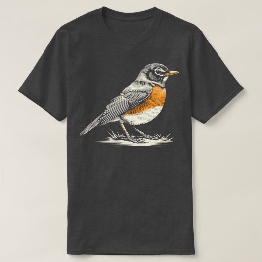 T-shirt Petite illustration de nature d'oiseau rouge améri (Design devant)